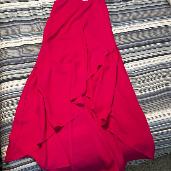 Lulu’s Sweet Surprise Bright Pink High-Low Maxi Dress, Size S - Picture 5 of 6